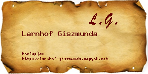 Larnhof Giszmunda névjegykártya